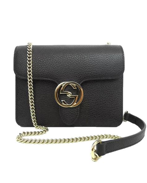 gucci bag black logo|Gucci interlocking bag.